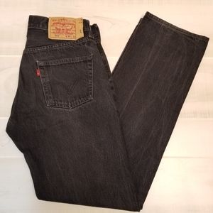 {30x32} Levi's 501 Button Fly Straight Leg Black